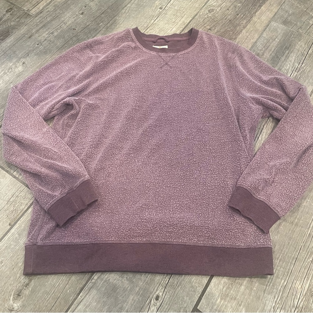 Marine Layer Men's Plush Crewneck Sweater - Mauve